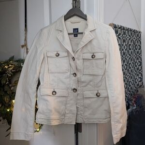 GAP Women's Cream Utility Jacket Size 12